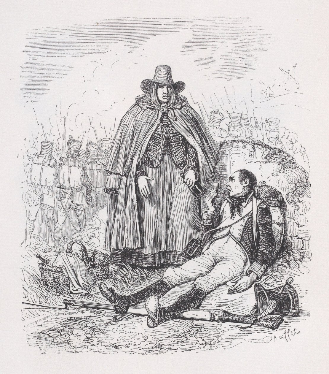Vivandière fra The Complete Works of Béranger, 1836. av Auguste Raffet