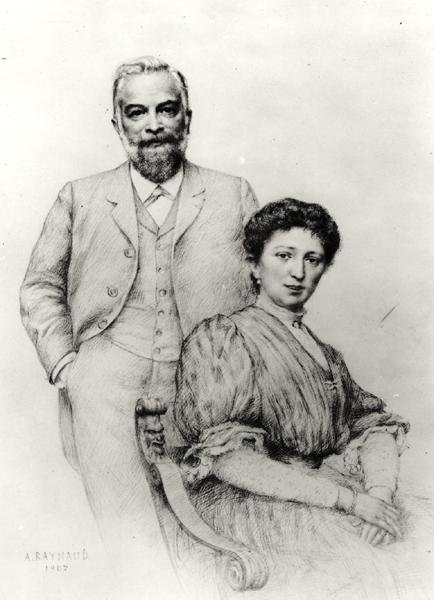 Adolphe Giraudon (1849-1929) og hans kone, Claire, 1907 av Auguste Raynaud