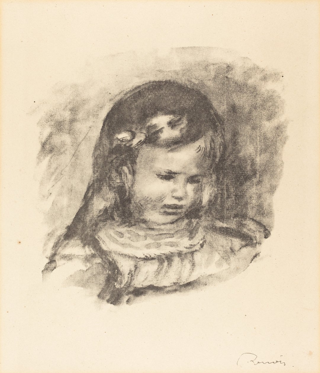 Claude Renoir, med senket hode av Auguste Renoir