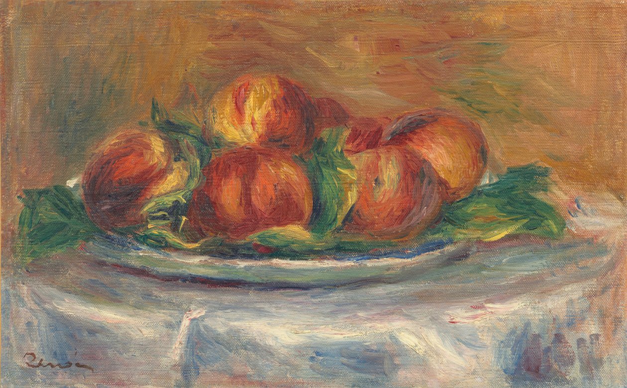 Fersken på en tallerken av Auguste Renoir