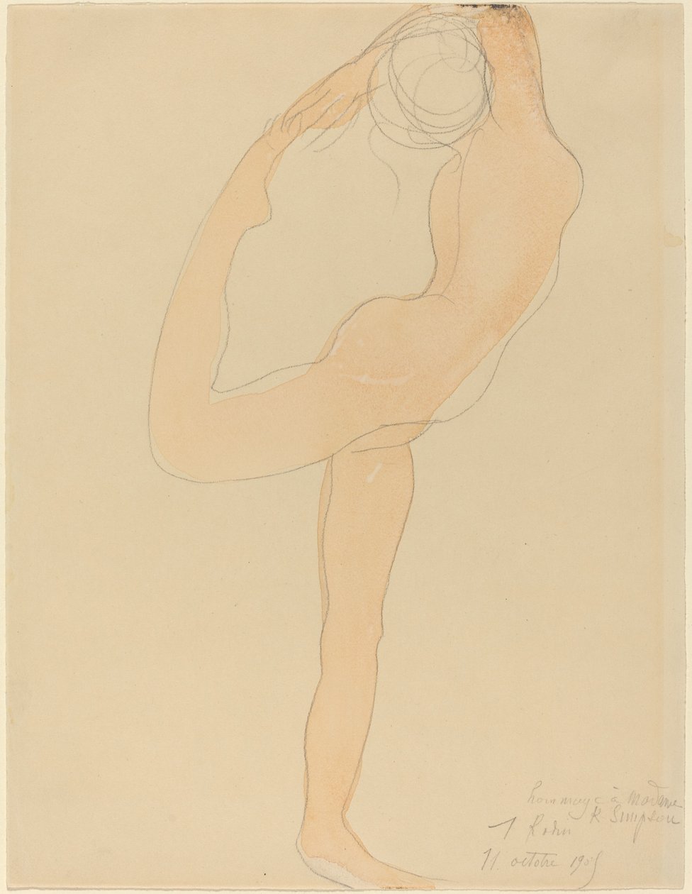 Dansende figur av Auguste Rodin
