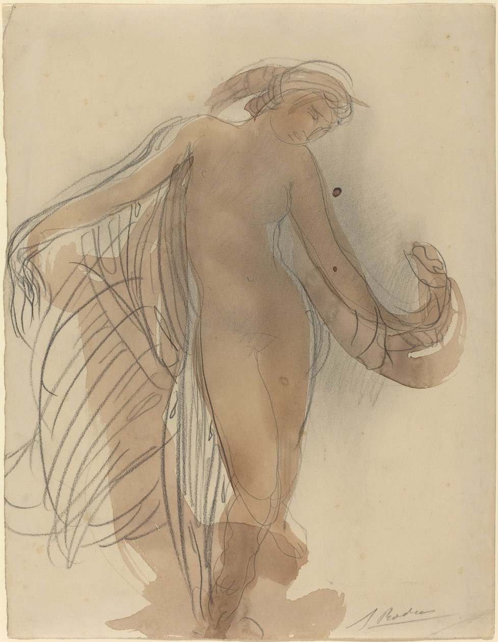 Figur vendt forover av Auguste Rodin