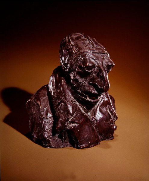 Honore-Victorin Daumier (Mann med flatt hode), ca. 1832-35 (bronse) av Auguste Rodin