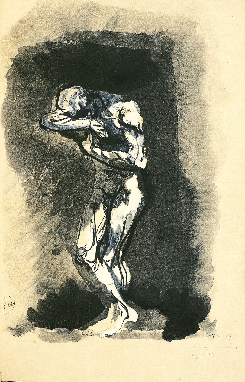 Illustrasjon for Les Fleurs du Mal Ondskapens blomster av Charles Baudelaire, 1887-1888. av Auguste Rodin