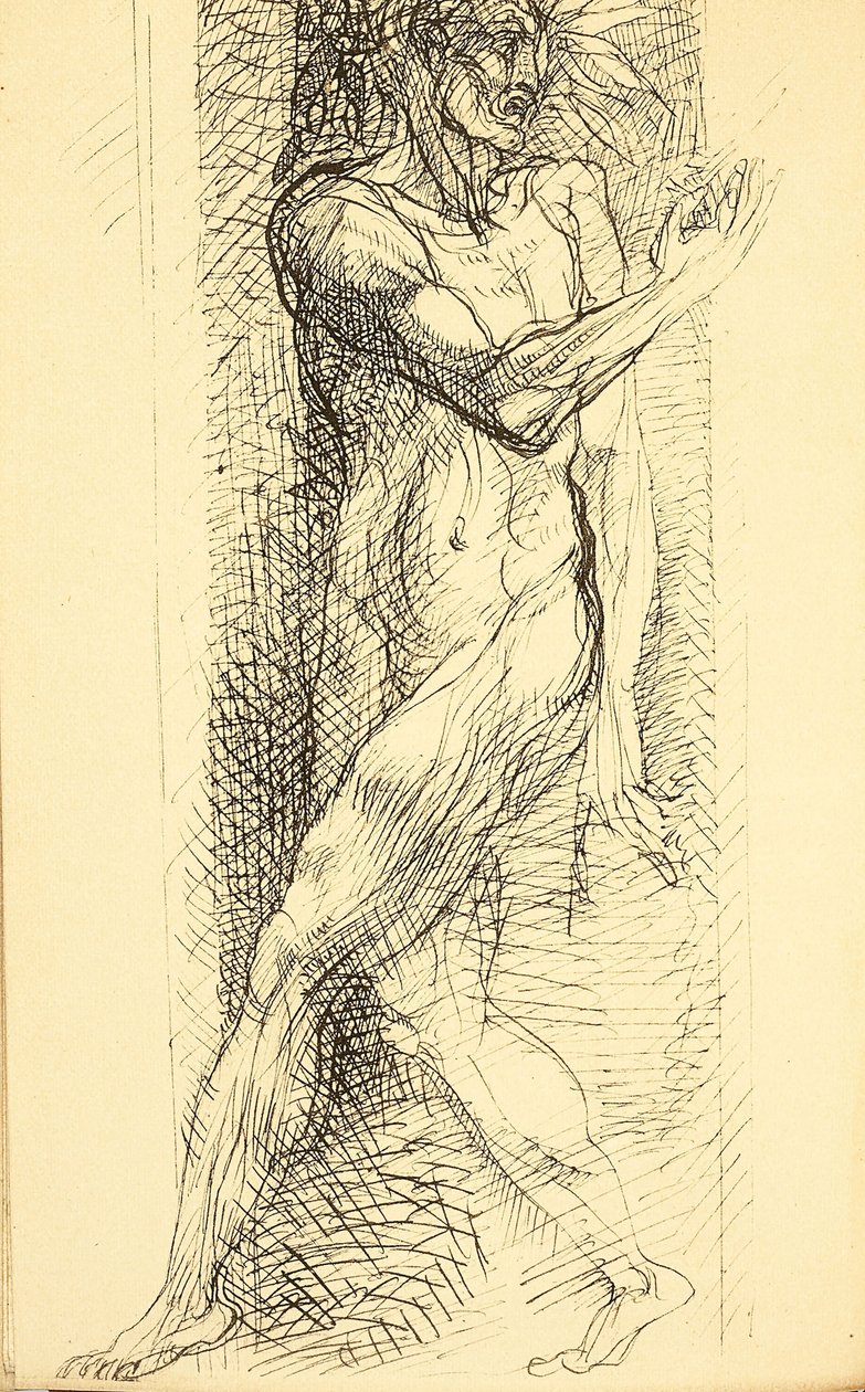 Illustrasjon for Les Fleurs du Mal Ondskapens blomster av Charles Baudelaire, 1887-1888. av Auguste Rodin