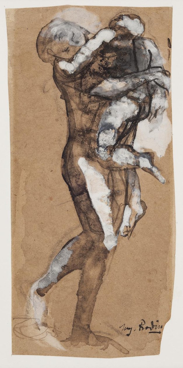 Kvinne som bærer en gutt av Auguste Rodin