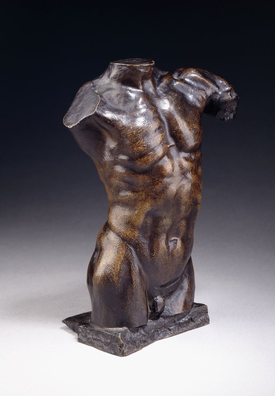 Mannlig overkropp - ny modell, ca. 1885 av Auguste Rodin