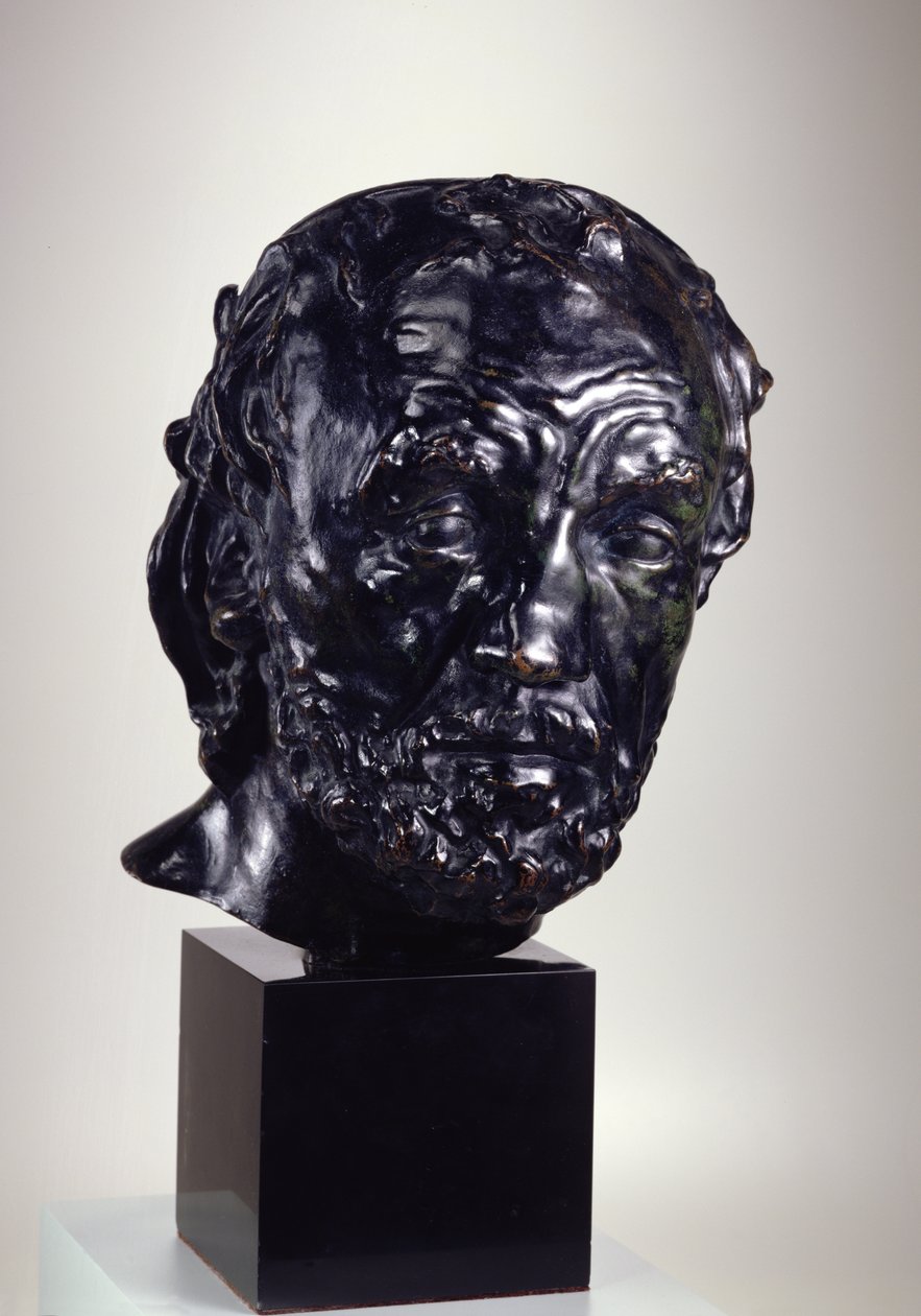 Mann med brukket nese, før 1864 av Auguste Rodin
