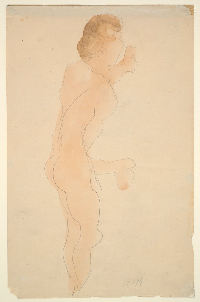 Naken stående, side og rygg av Auguste Rodin