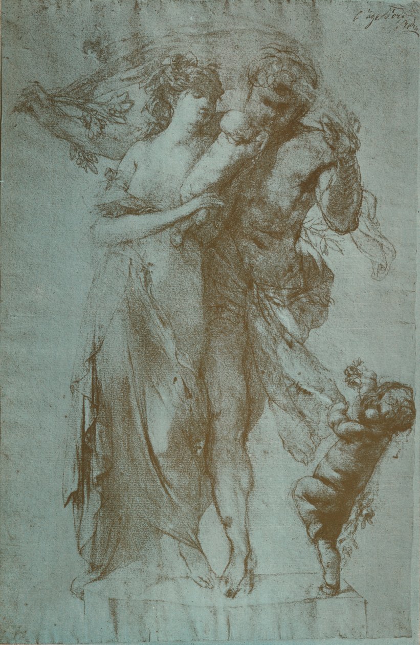 Blyanttegning av Auguste Rodin, c1860-1906, 1906-7 av Auguste Rodin