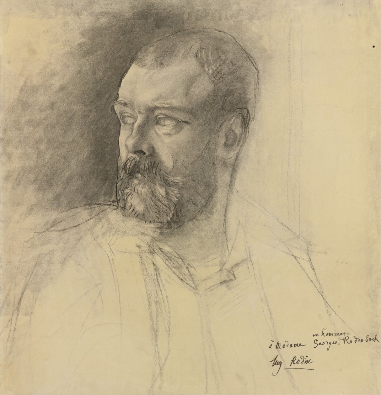 Portrett av Octave Mirbeau 1848-1917, ca 1893 av Auguste Rodin