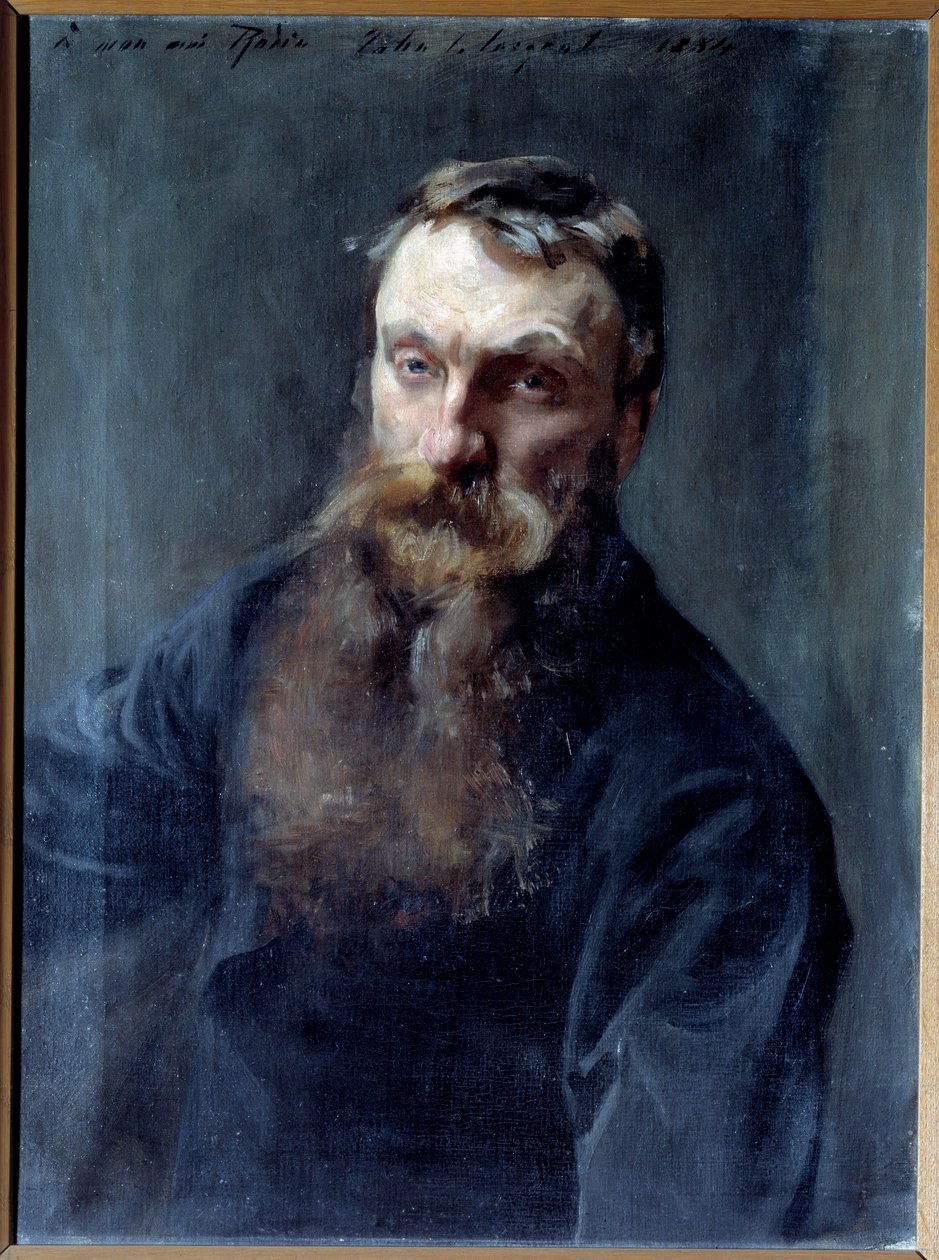 Portrett av billedhuggeren Auguste Rodin (1840-1917) Maleri av John Singer Sargent (1856-1925) Paris fra 1800-tallet, Musee Rodin av Auguste Rodin
