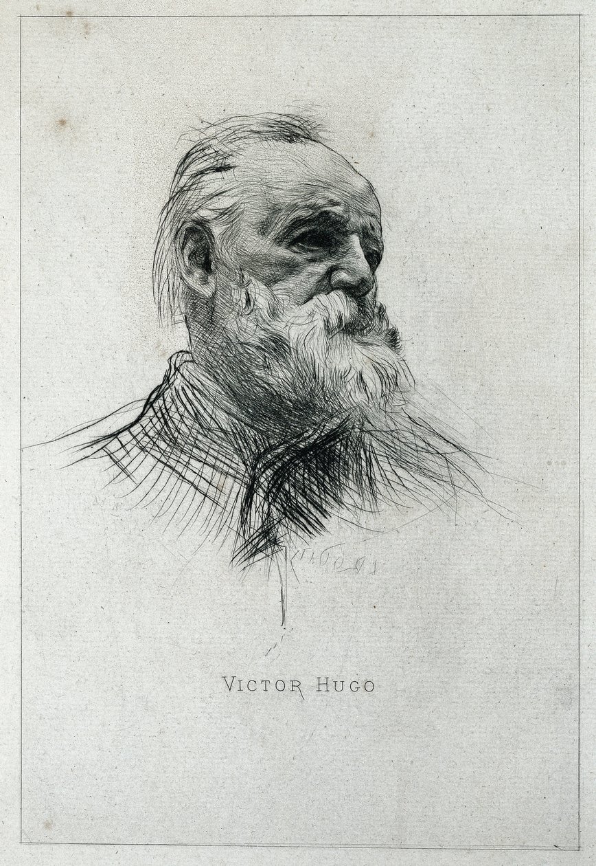Portrett av forfatteren Victor Hugo av Auguste Rodin