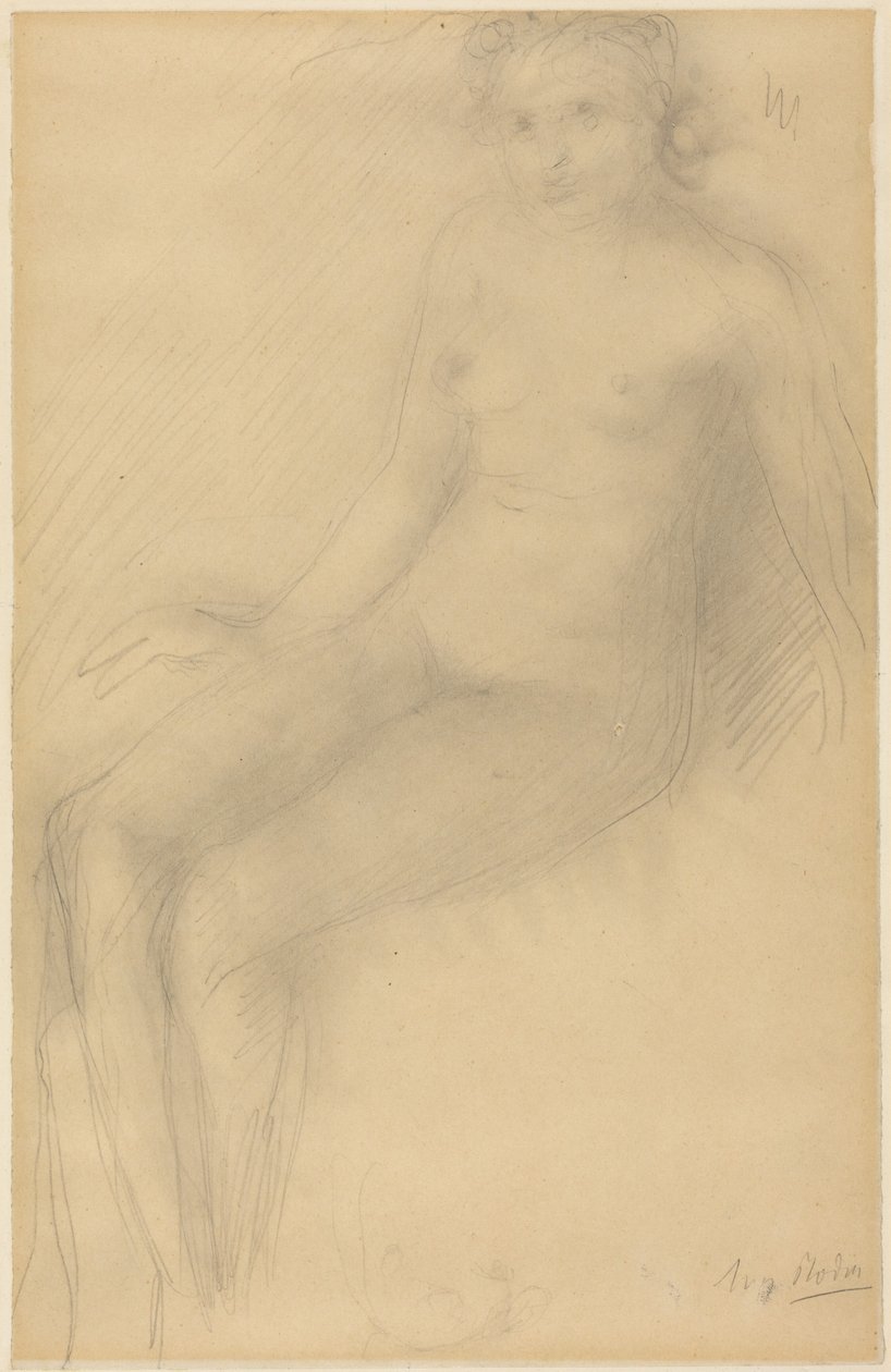 Sittende kvinnelig akt av Auguste Rodin
