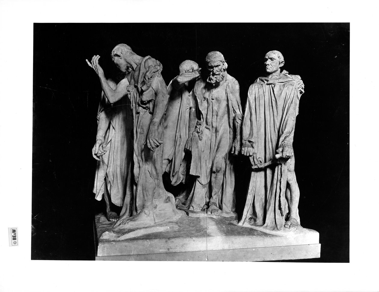 Borgerne i Calais, 1889 (gips) av Auguste Rodin