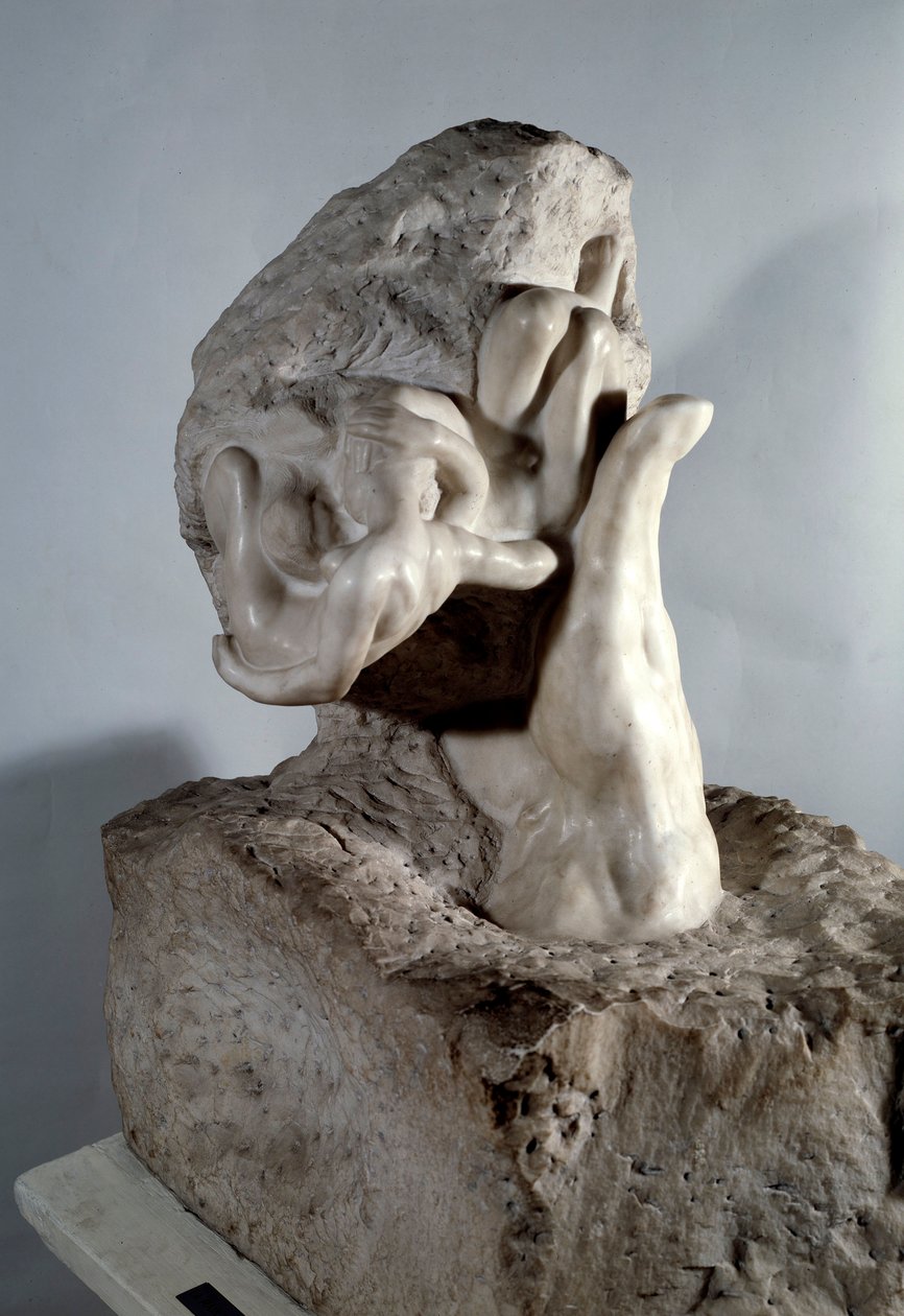 The Hand of God Marmorskulptur av Auguste Rodin (1840-1917) Paris fra det 20. århundre, Musee Rodin av Auguste Rodin