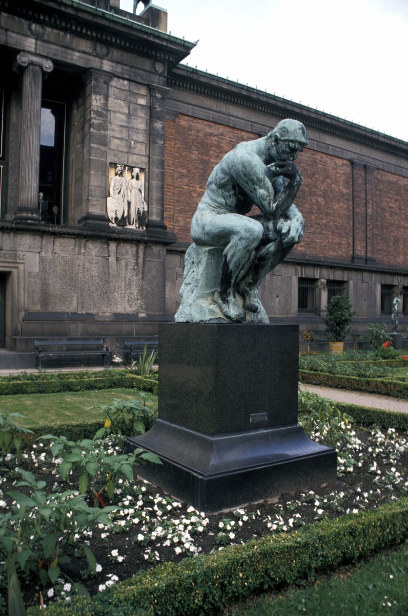 Tenkerstatuen av Rodin, Ny Carlsberg Glyptotek, København, Danmark, Europa av Auguste Rodin