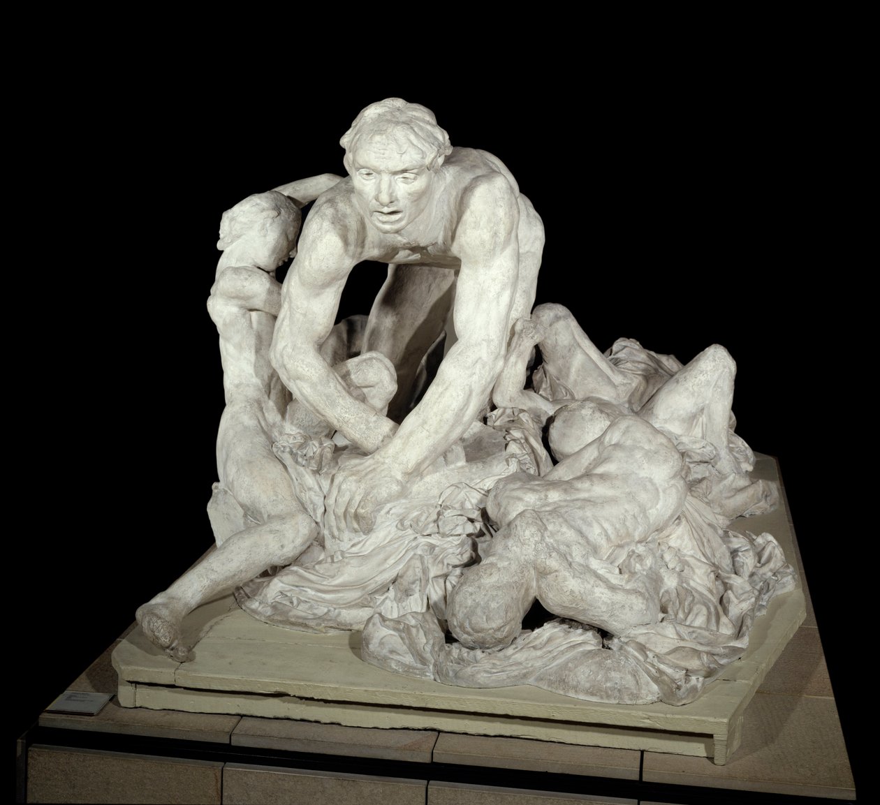 Ugolin Ugolin (grev Ugolino della Gherardesca), tyrann i Pisa, og forræder mot hjemlandet, omgitt av sine fire barn. Karakter fremkalt i helvete i "" The Divine Comedie"" (La Divina Commedia) av Dante Alighieri (1265-1321). Skulptur av Auguste Rod av Auguste Rodin