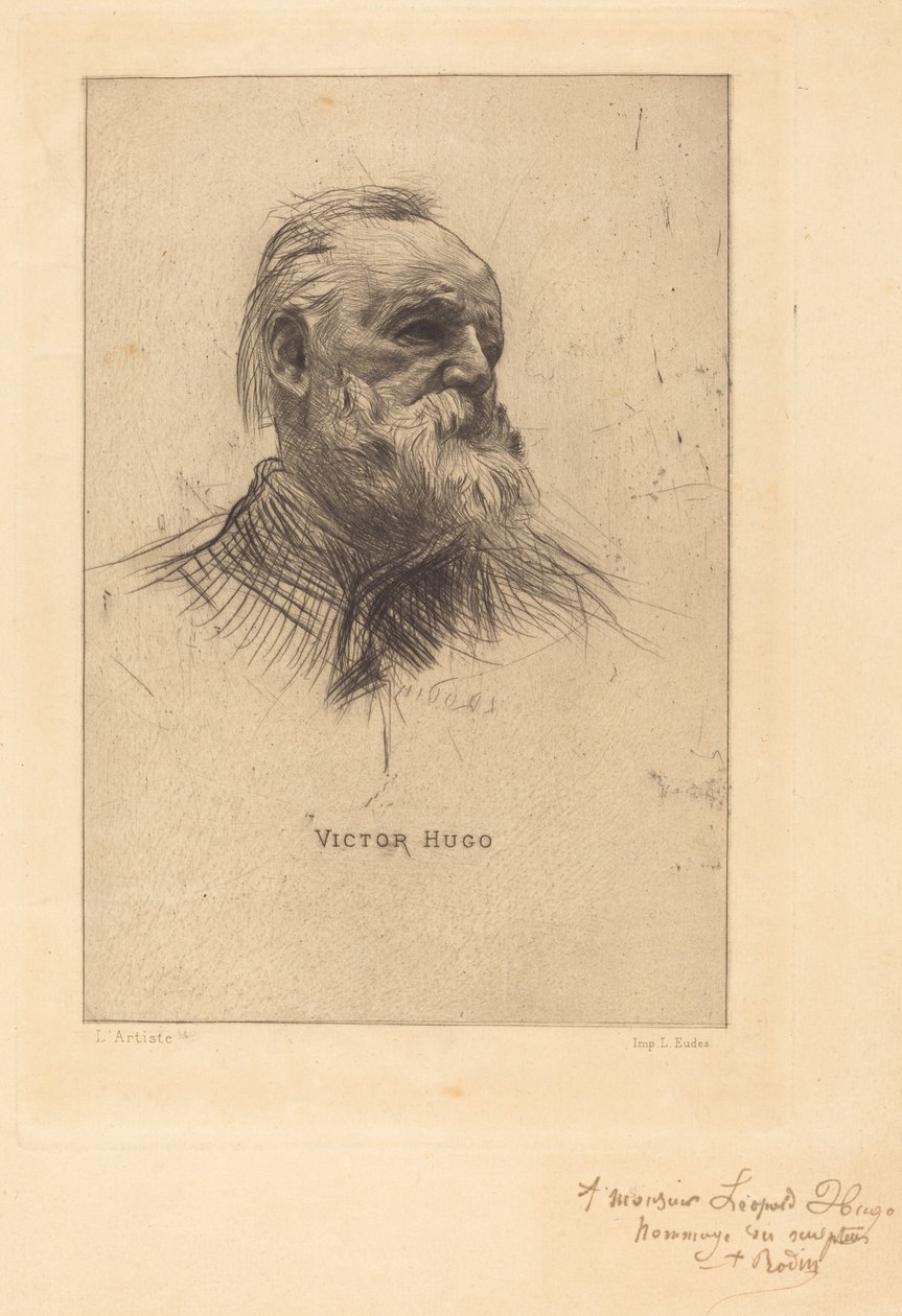 Victor Hugo, Three Quarters av Auguste Rodin