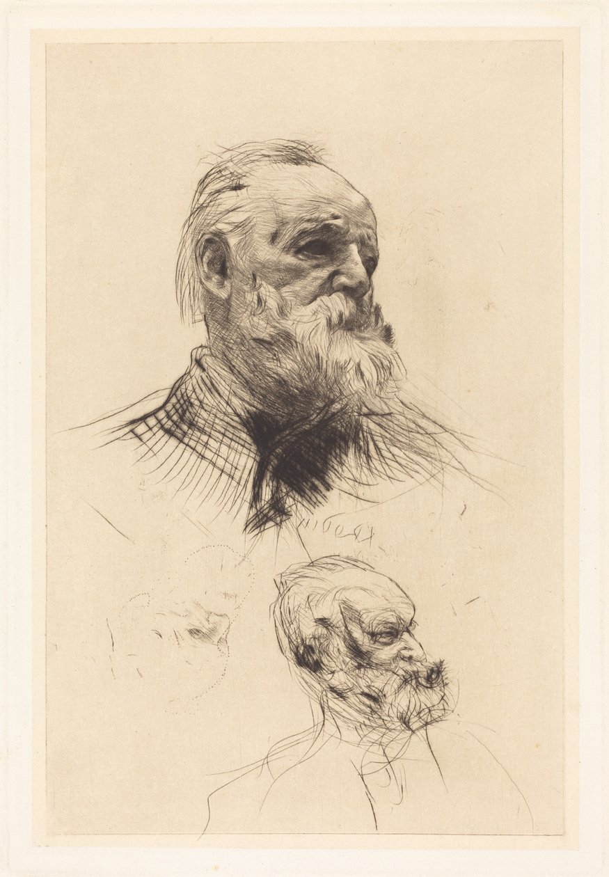 Victor Hugo, sett i trekvart profil av Auguste Rodin