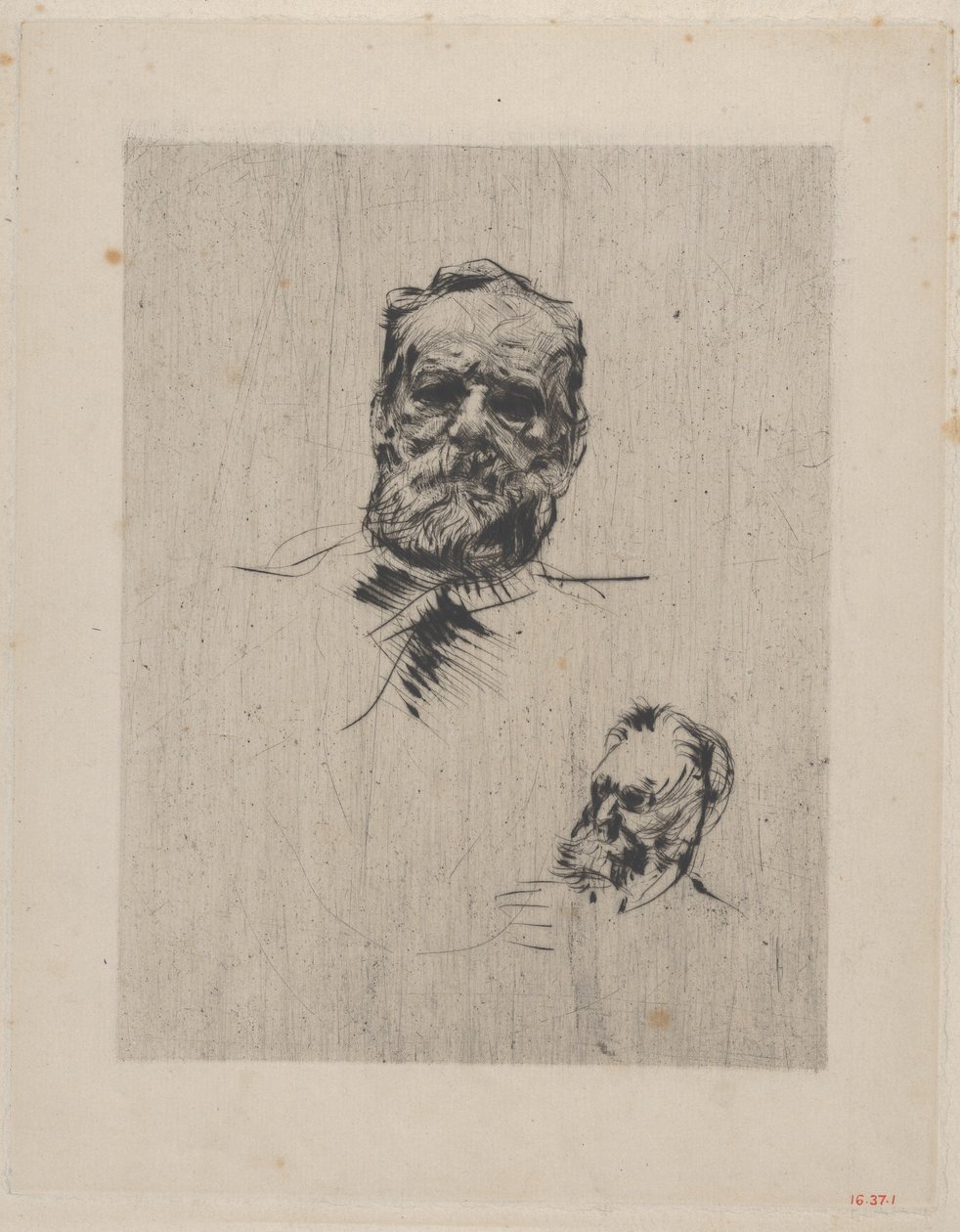 Victor Hugo fullt ansikt, 1885. av Auguste Rodin