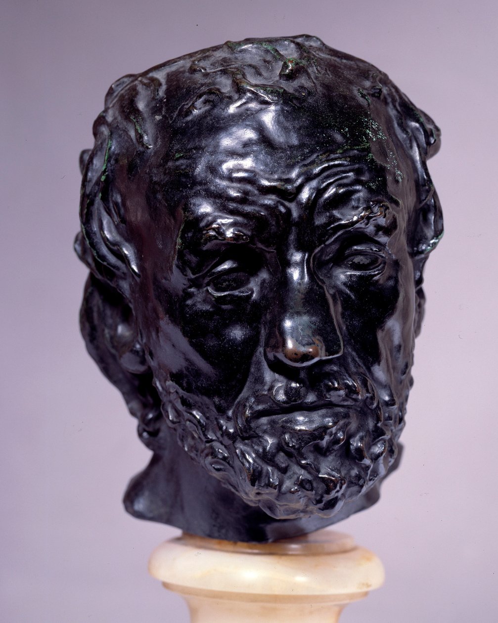 hode på mannen med knekt nese Skulptur av Auguste Rodin (1840-1917) Paris fra 1800-tallet, Musee Rodin av Auguste Rodin