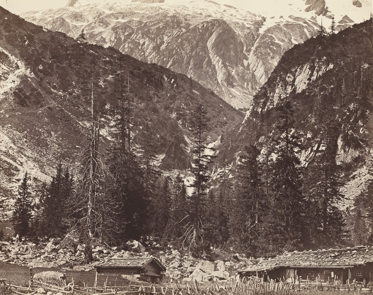Chalet de Handeck, Hasli-dalen, kanton Bern, Sveits, ca. 1860 av Auguste Rosalie Bisson