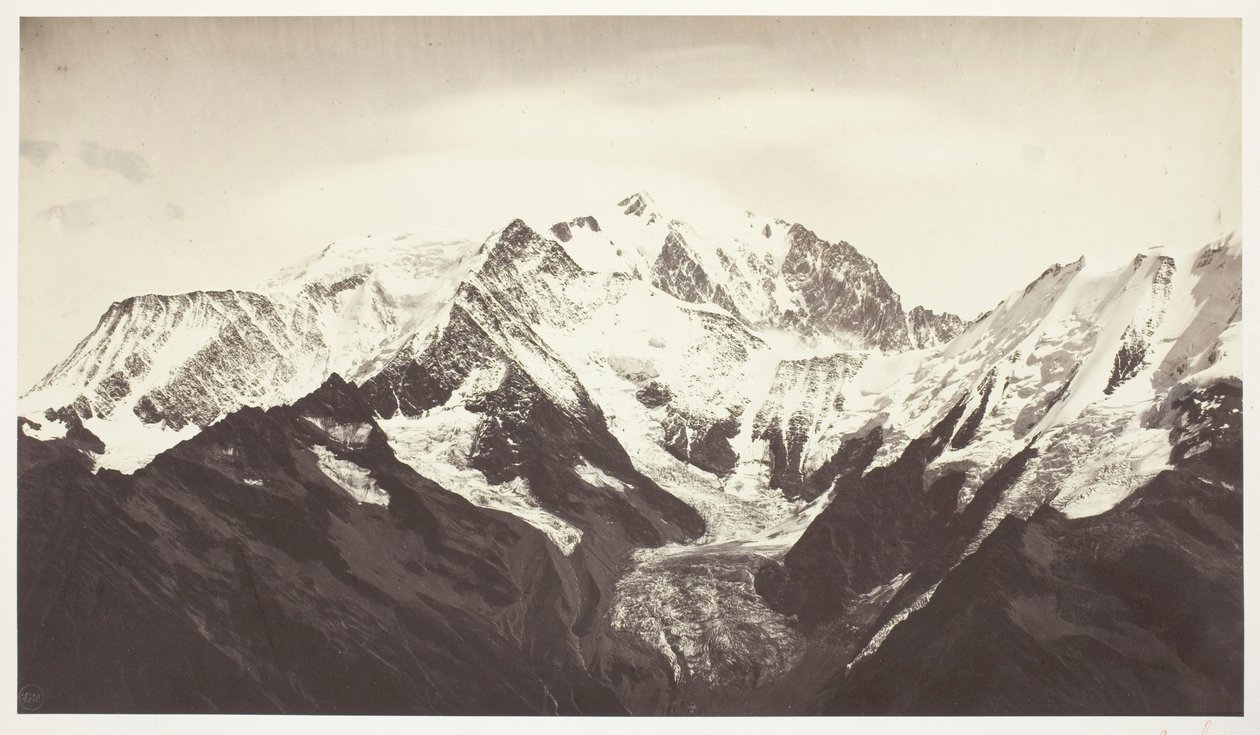 Savoie 46, Mont-Blanc, Sett fra Mont-Joli av Auguste Rosalie Bisson