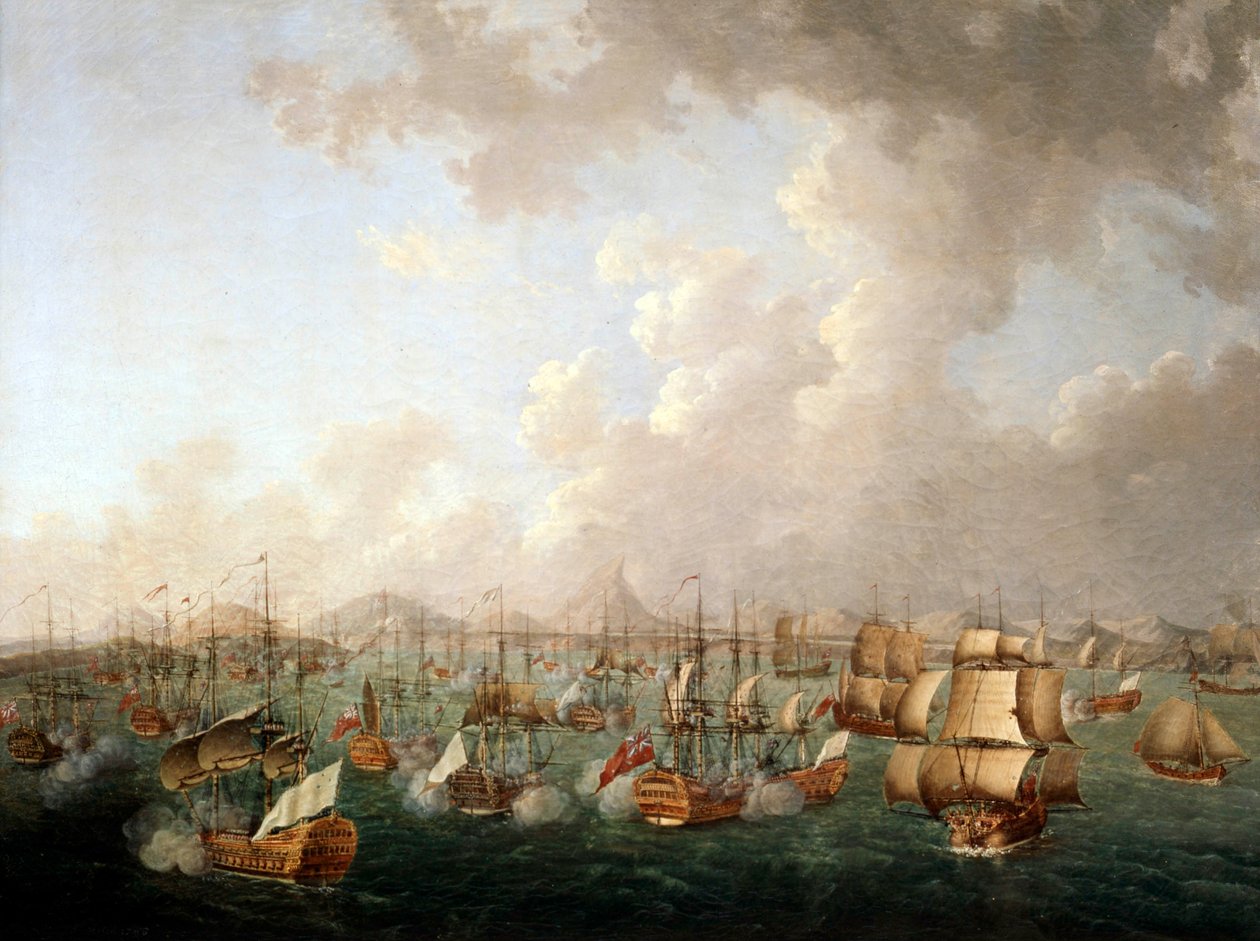 Slaget ved Porto Praya, 16. april 1781, 1786 av Auguste Rossel De Cercy