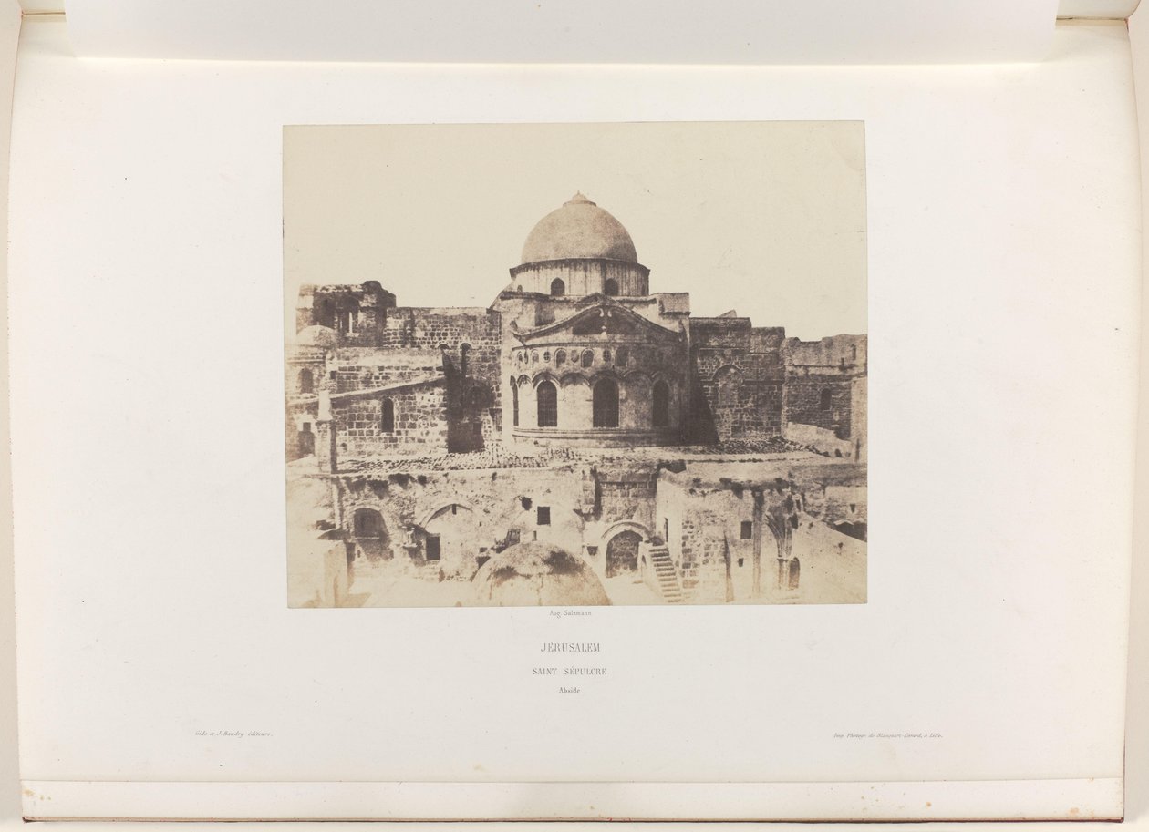 Apsis fra Den hellige gravs kirke i Jerusalem Jerusalem. Den hellige grav. Abside (tittel på objekt) av Auguste Salzmann