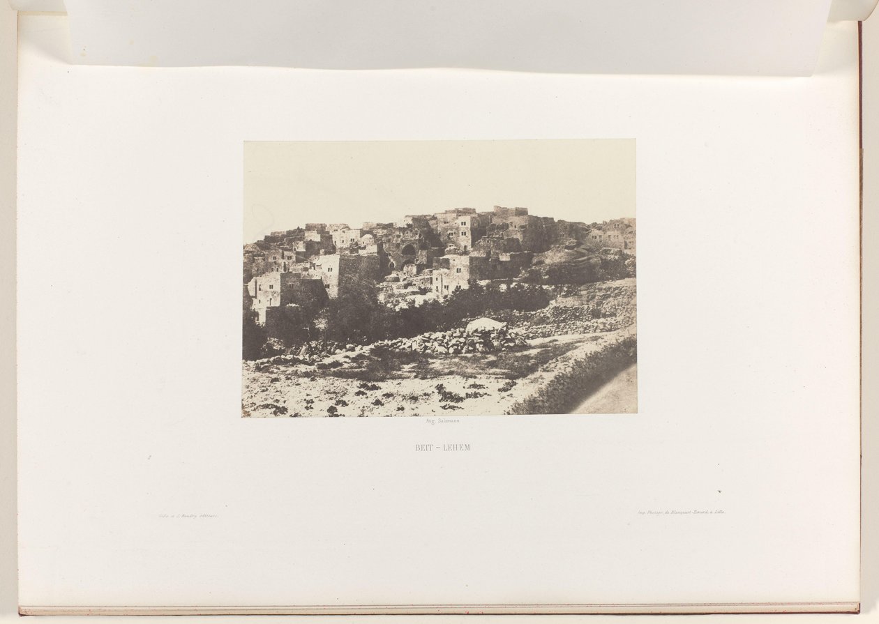 Utsikt over Betlehem Beit Lehem (tittel på objekt) av Auguste Salzmann