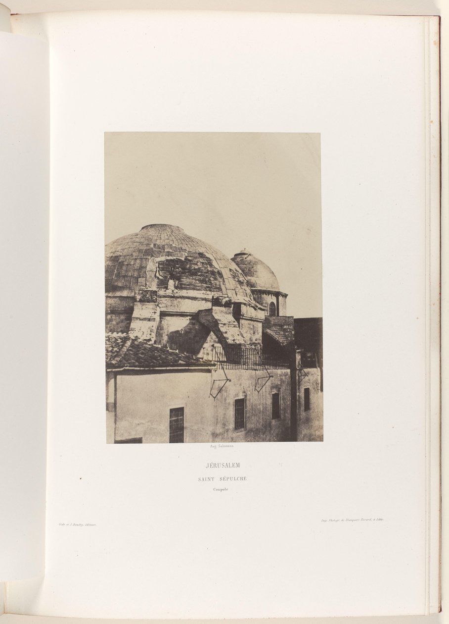 Kuppelen til Den hellige gravs kirke i Jerusalem Jerusalem. Den hellige grav. Coupole (tittel på objekt) av Auguste Salzmann