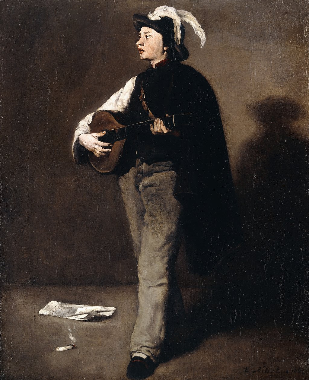 Mandolinspilleren, 1862 av Auguste Theodule Ribot