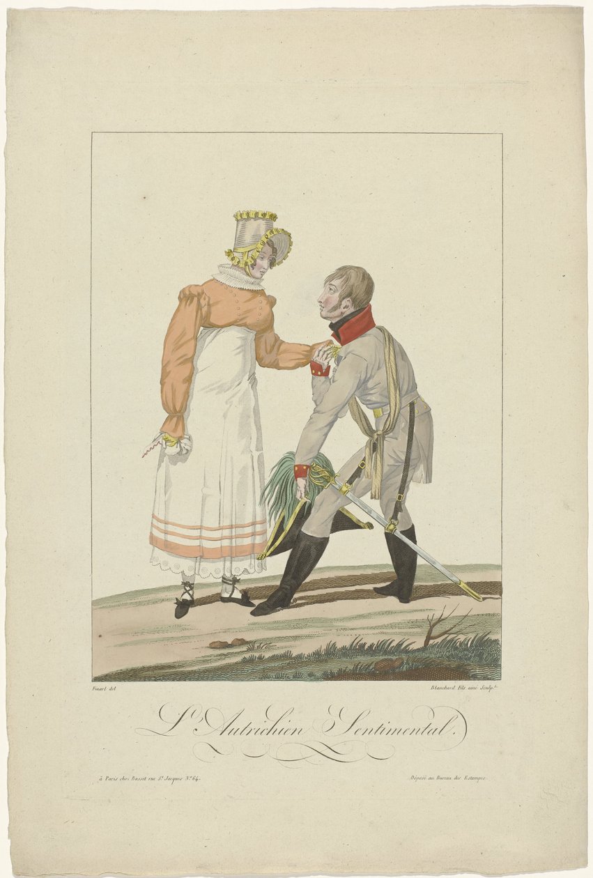 De allierte i Paris i 1815: The Austrian Sentimental av Auguste Thomas Marie Blanchard
