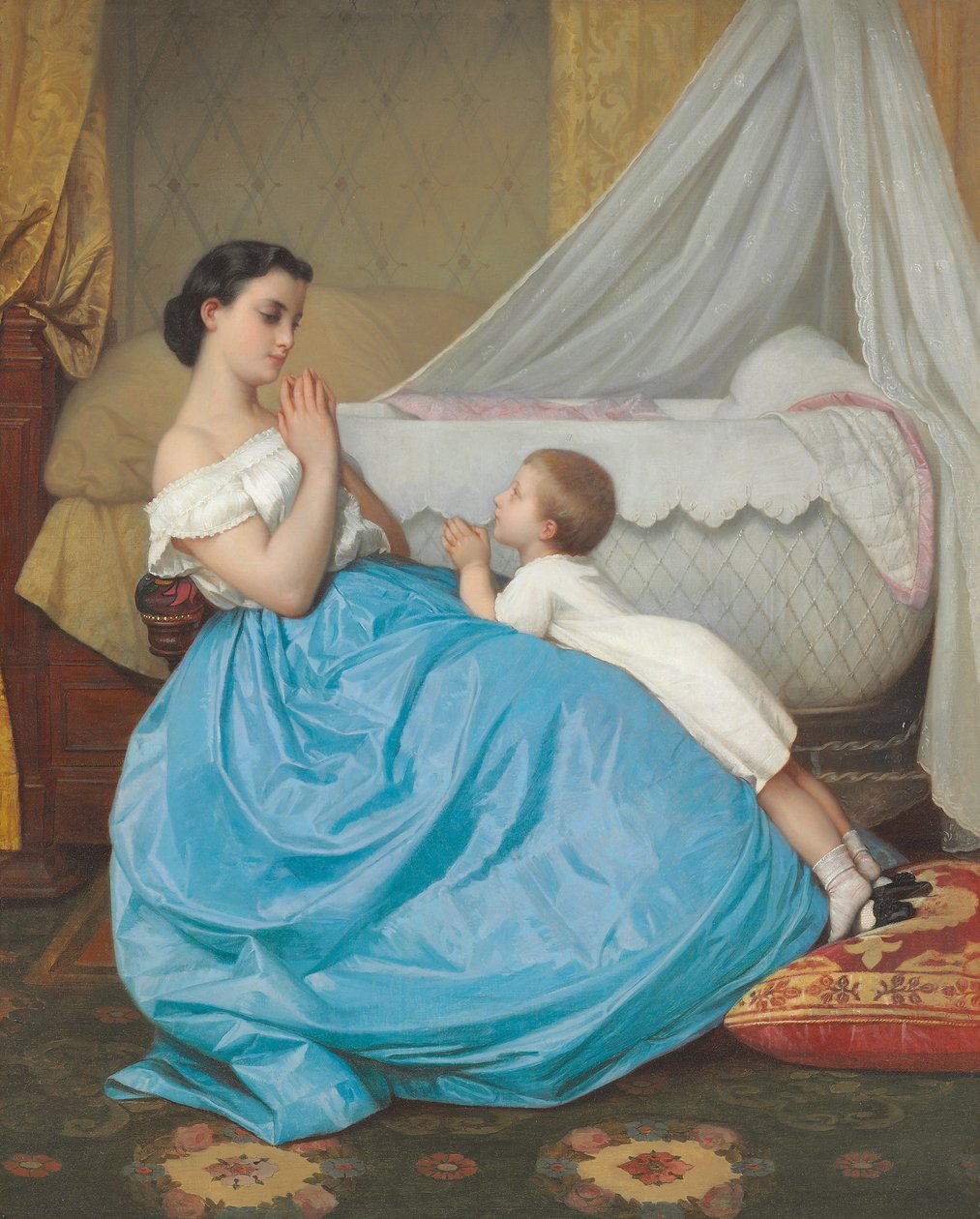 En sengetidsbønn, 1858 av Auguste Toulmouche
