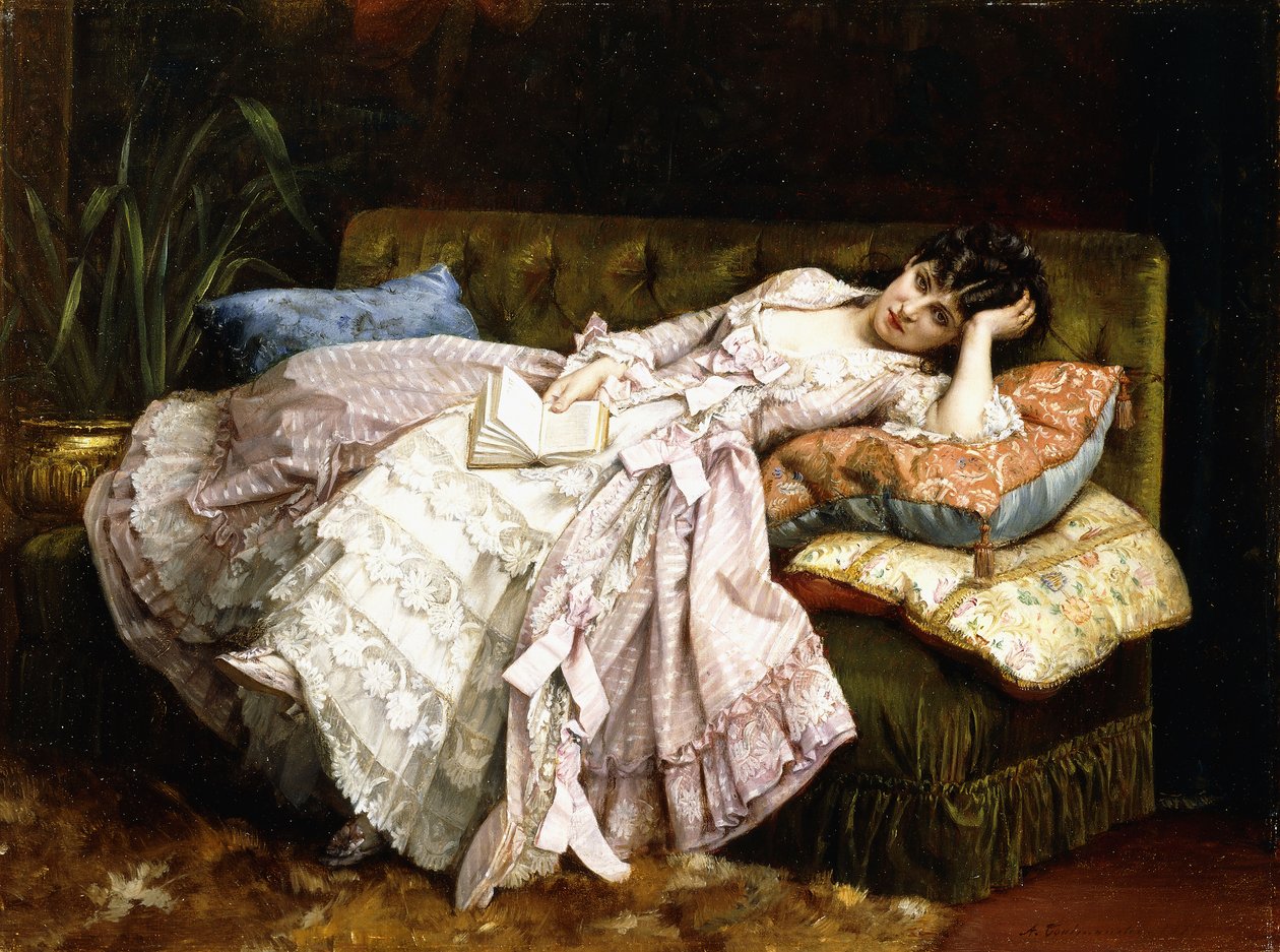 En liggende skjønnhet, 1877 av Auguste Toulmouche