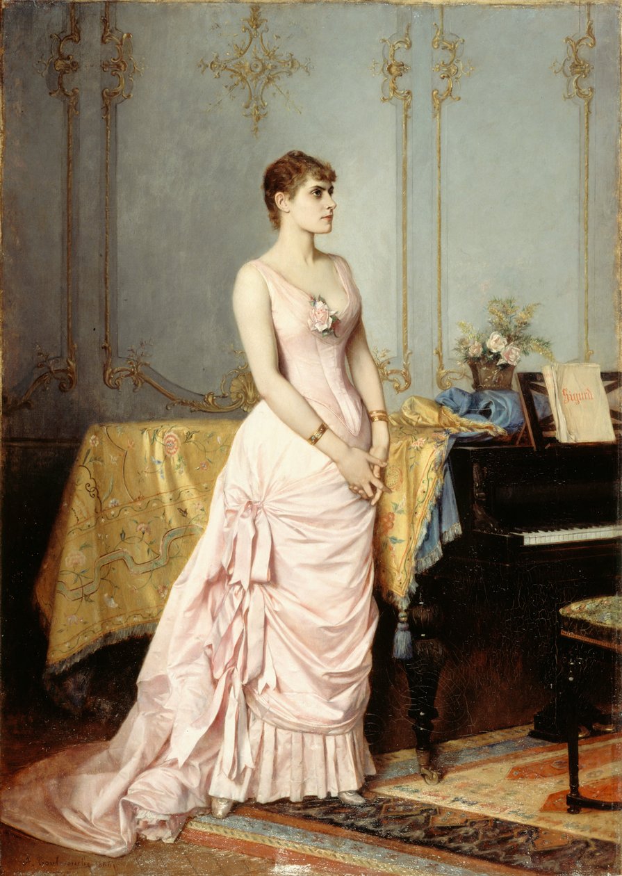 Portrett av operasangerinnen Rose Caron 1857-1890, ca. 1880. av Auguste Toulmouche