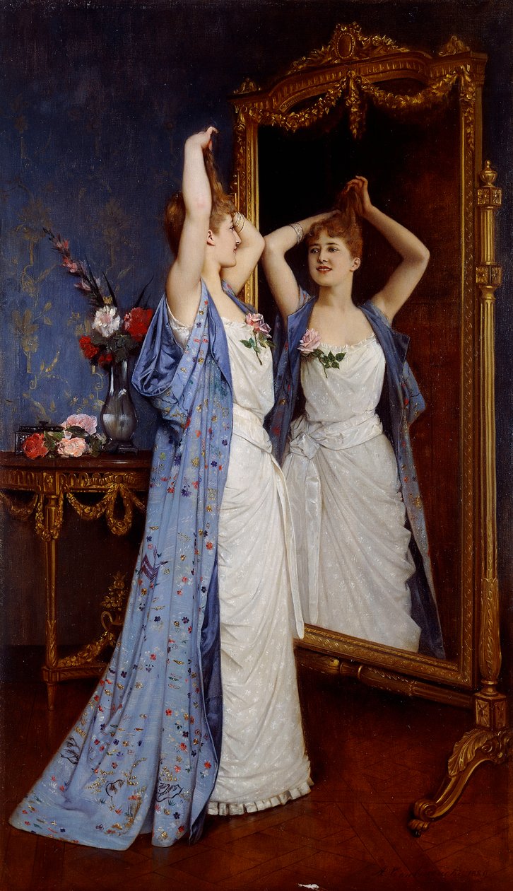 Toalettet; La Toilette, 1889 av Auguste Toulmouche