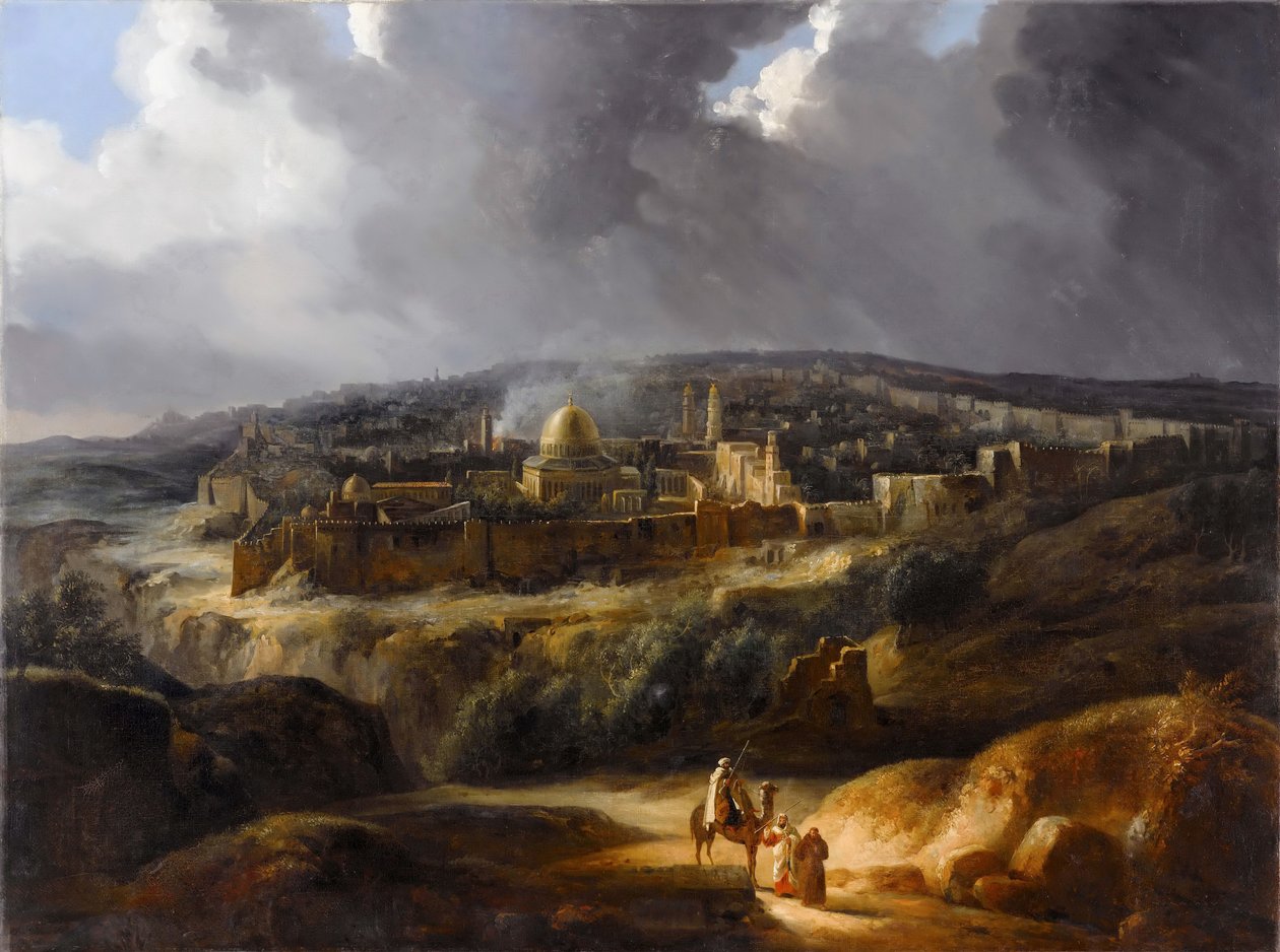 Jerusalem sett fra Josafatfjellet av Auguste de Forbin