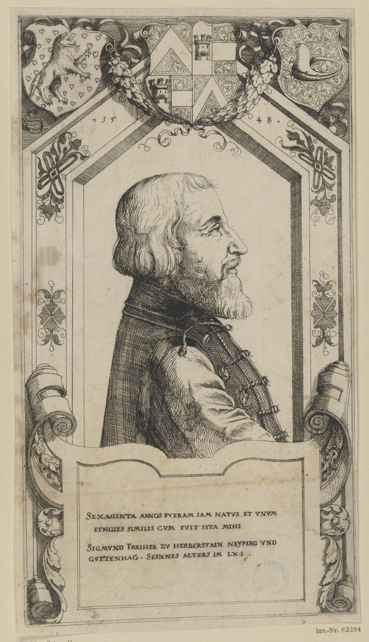 Portrett av Žiga Herberstein av Augustin Hirschvogel