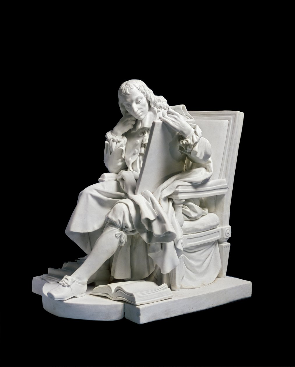 Blaise Pascal, ca. 1784 (porselen (hard pasta), kjeks) av Augustin Pajou