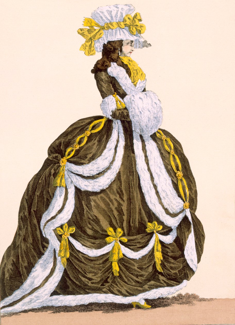 Karamellkjole for presentasjon ved hoffet, gravert av Dupin, plate nr. 276 fra 