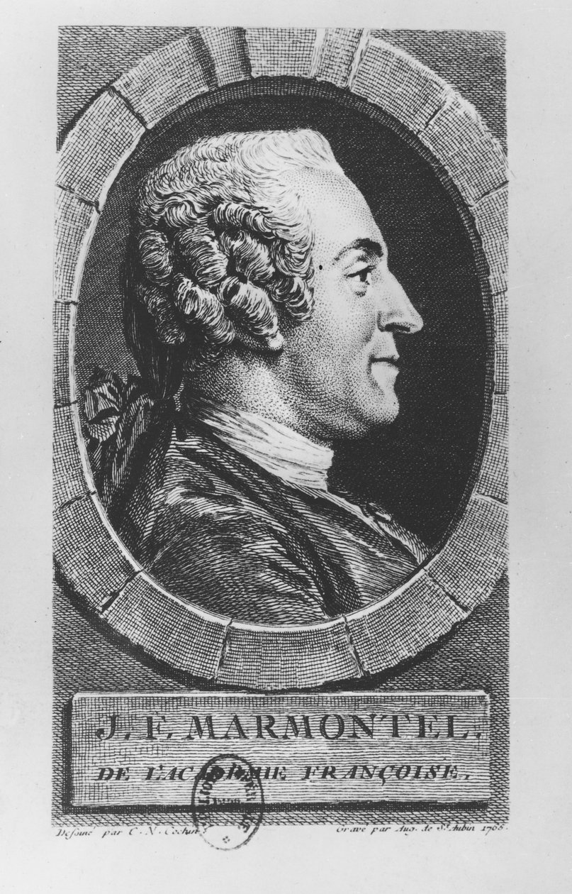 Portrett av Jean François Marmontel, 1765 av Augustin de Saint Aubin