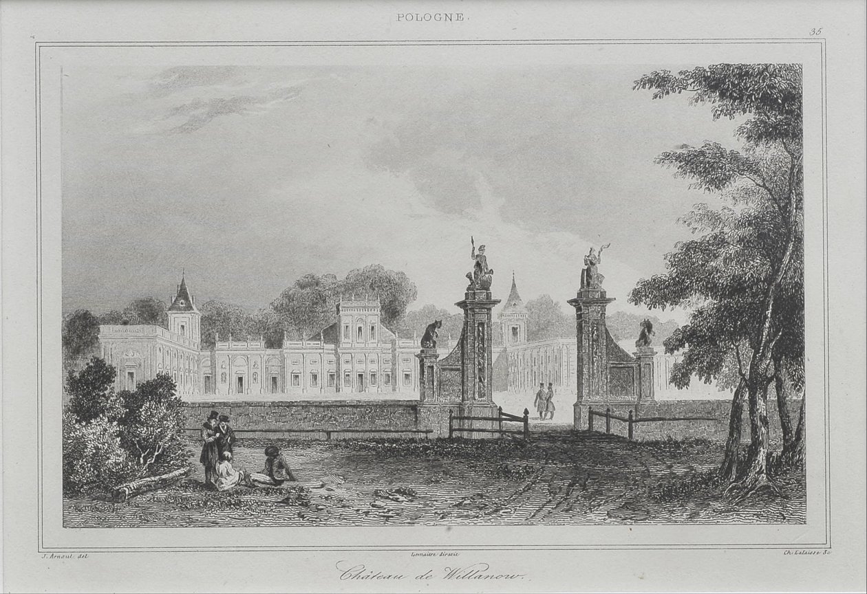 Wilanów-palasset fra fronten av Augustin François Lemaitre