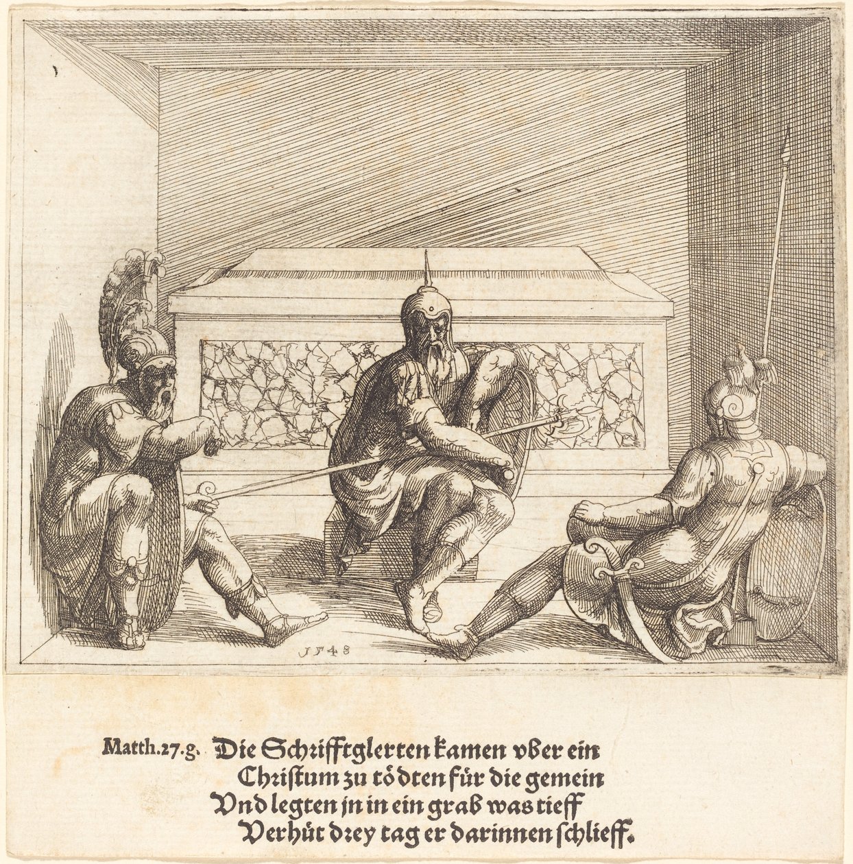 Kristus i graven av Augustin Hirschvogel