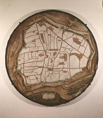 Sirkulært kart over Wien, 1547-49 av Augustin Hirschvogel