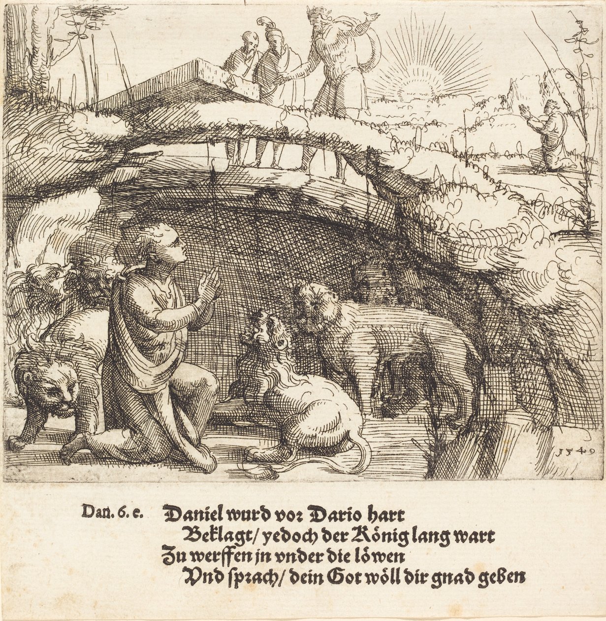 Daniel i Løvenes hule av Augustin Hirschvogel