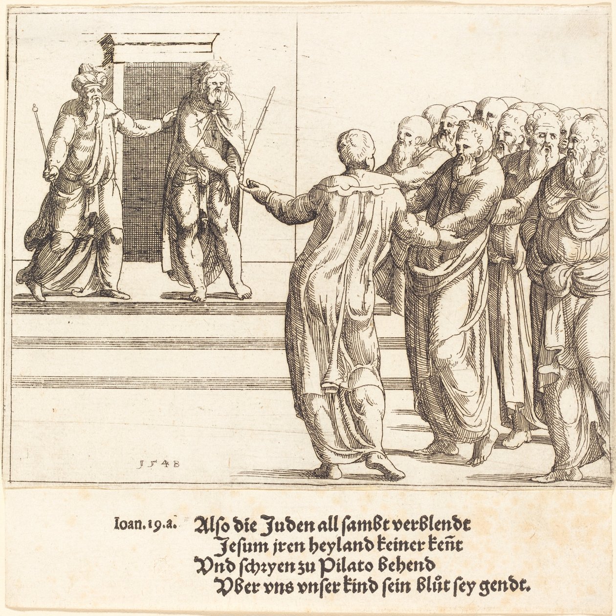 Ecce Homo, and the Jews Deny Christ, 1548.    1195174   no       norwegian Successfully Translated  Original: Islamic illustrated manuscript of the Romance of Varqa and Gulshah, c1250 Translat: Islamic illustrated manuscript of the Romance of Varqa and Gul av Augustin Hirschvogel