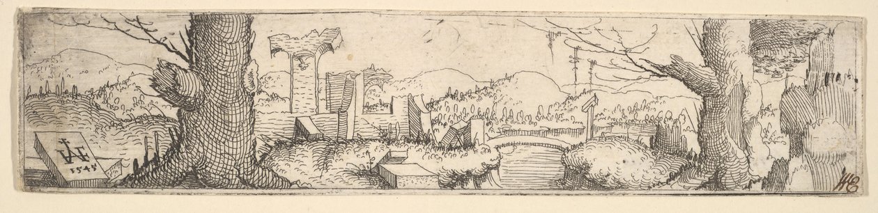 Landskap, 1545. av Augustin Hirschvogel