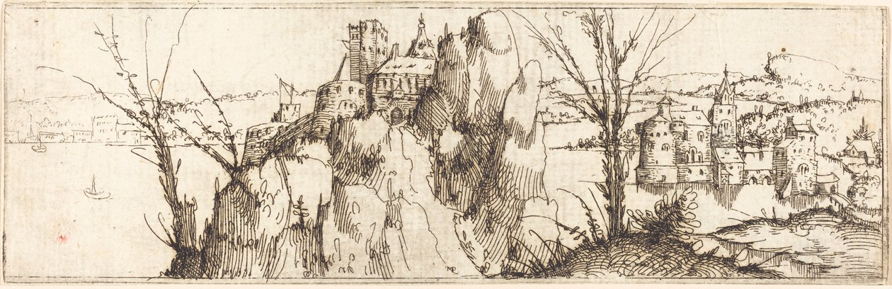 Landskap med en innsjø av Augustin Hirschvogel